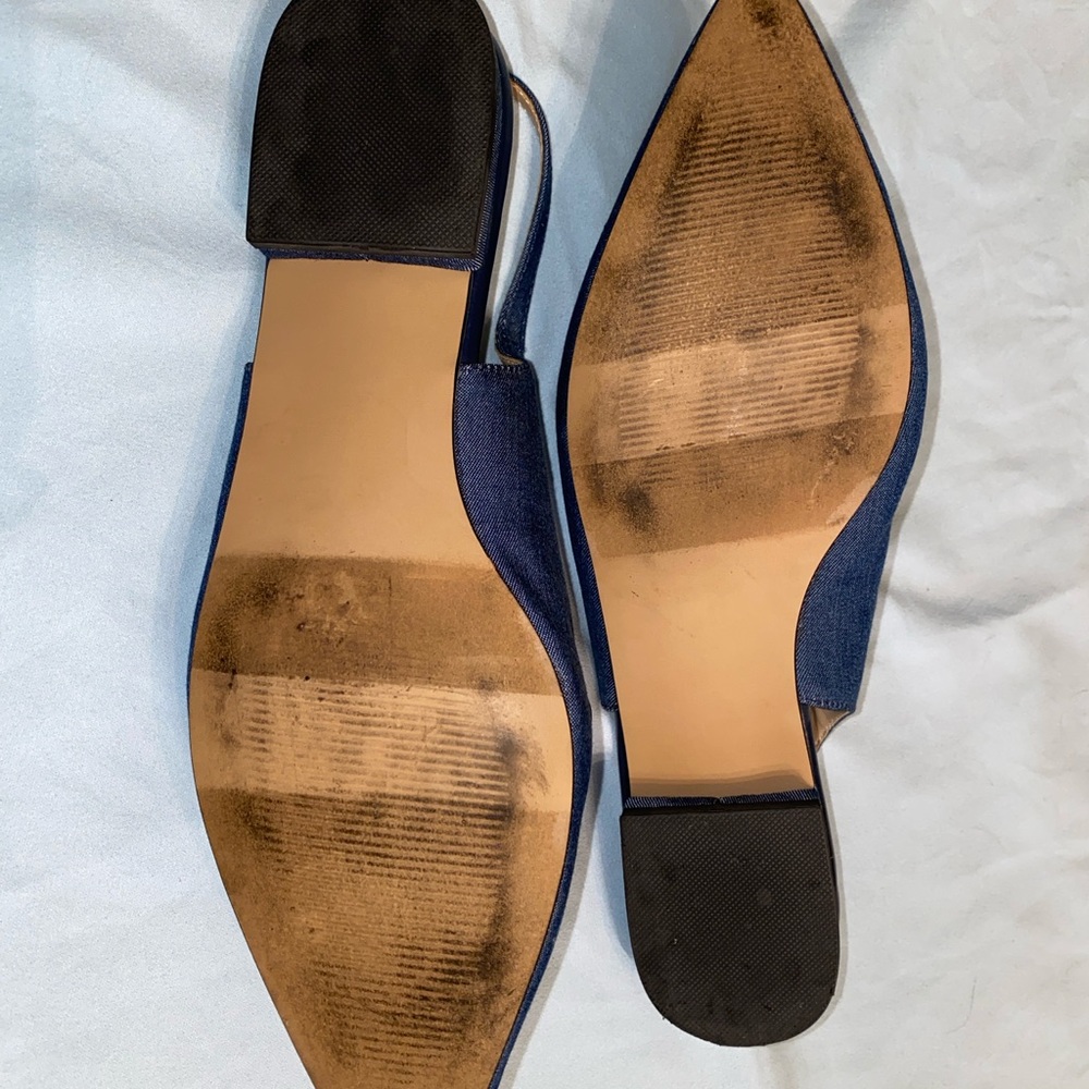 Ann Taylor Factory Denim Slingback Loafers - Picture 3 of 5